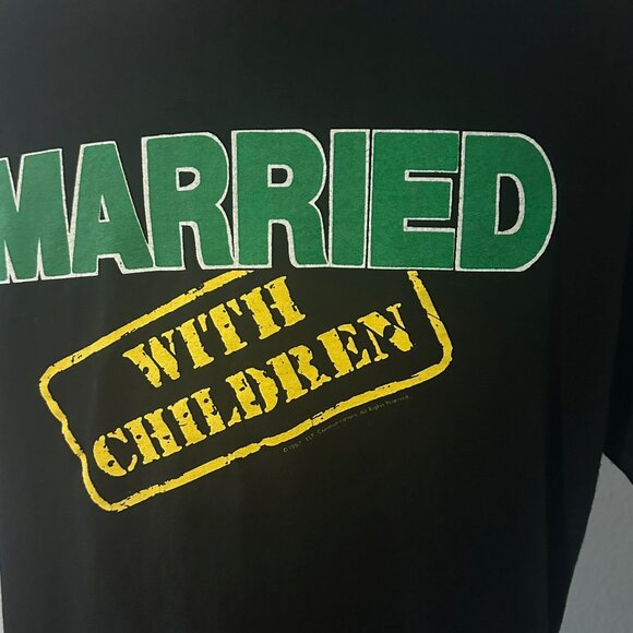 Vintage 1990s Married With Children T-Shirt Black L TV Show Sitcom Comedy - Picture 2 of 6